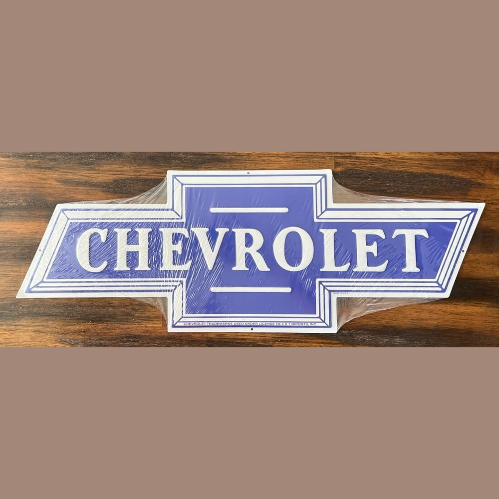 Chevrolet Chevy Bowtie Novelty Die Cut Embossed Sign 24" x 9" New! Home & Garden:Home Décor:Plaques & Signs Style Your Walls